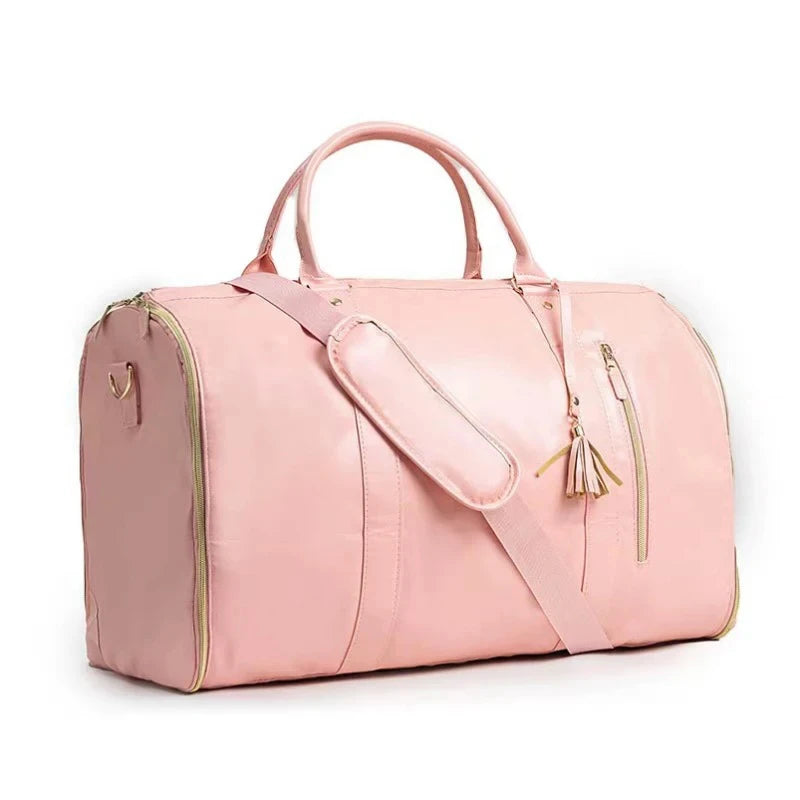 Buylor 2pcs Bags Folding Suit Bag Large Capacity Travel Luggage Bag With Shoe pouch Waterproof Women Handbag Outdoor Fitness Bag