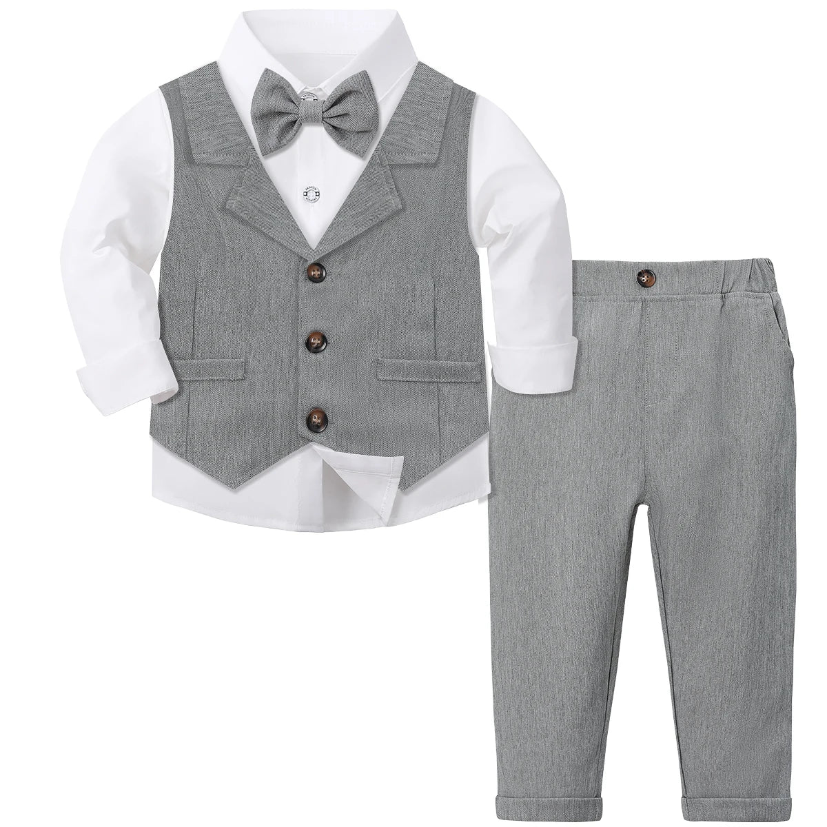 Toddler Suit Baby Boys Easter Outfit kids Christening Baptism Set Formal Wedding Birthday Party Gift Chirtmas Halloween Tuxedo