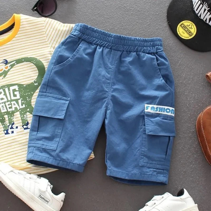 Summer Boys Shorts New Letter Fashion Thin Style Kids Short Pants 1 2 3 4 5 6 7 8 Years Birthday Gifts Children's Clothing