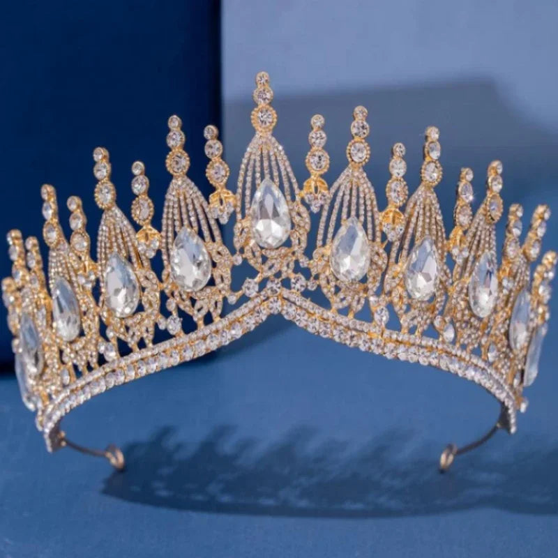 Baroque Crystal Tiaras And Crowns Luxury Rhinestone Prom Diadem Bridal Wedding Hair Accessories Jewelry Crown Tiara For Women