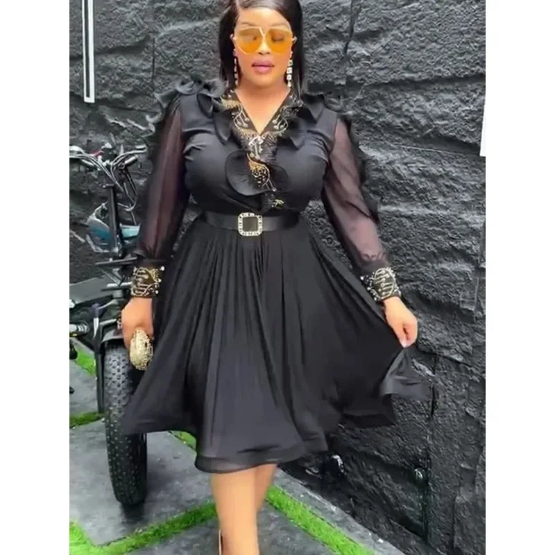 Elegant African Dresses for Women 2025 Africa Clothing Plus Size Fashion Wedding Party Long Dress Dashiki Ankara Outfits Robe