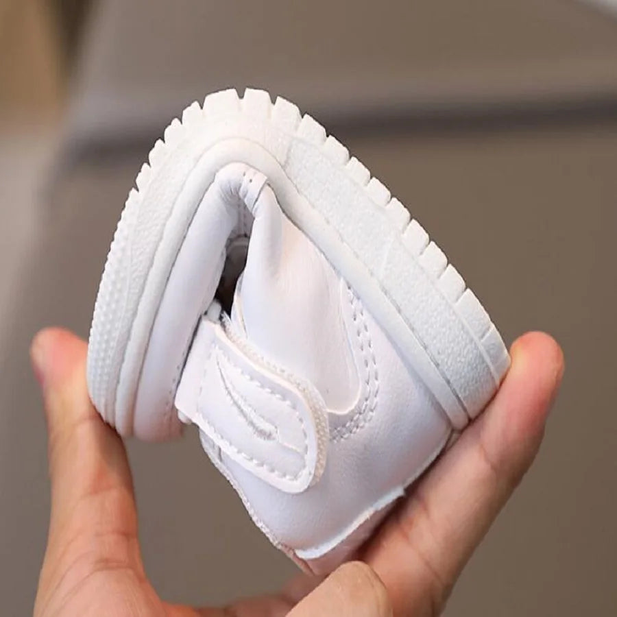 Autumn Winter New Children's Sports Shoes Boys' High Top Board Shoes Girls' Little White Fashion Children's Basketball Shoes