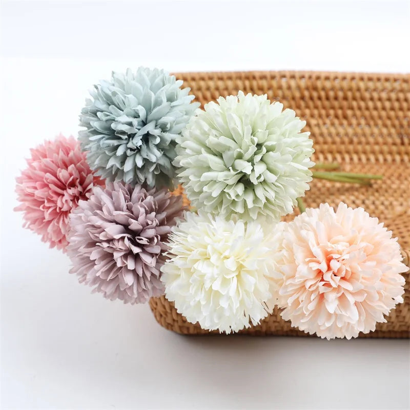 Artificial Flowers Hydrangea Bouquet Wedding Decoration Fake Flower Craft Home Room Vase Decor Accessories Center Table Ornament
