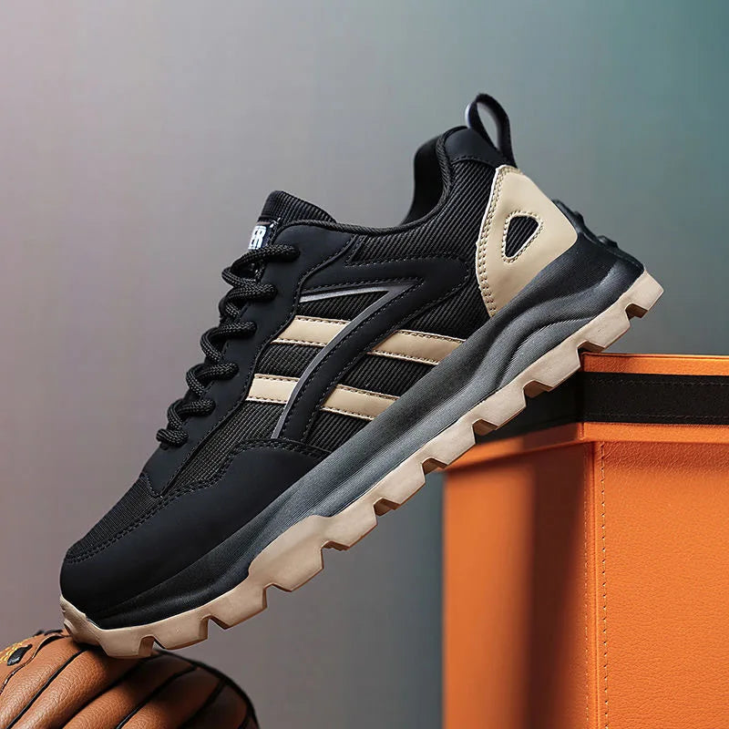 Man Trend 2024 High Quality Shoes Men's Outdoor Sneakers Breathable Running Shoes Thick Soled Mesh Sport Sneakers