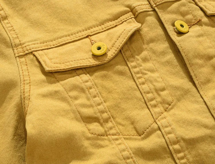 Men Pink Denim Jackets Outwear Slim Fit Denim Coats New Fashion Male Cotton Casual Jeans Jackets Streetwear Jean Coats Size 4XL