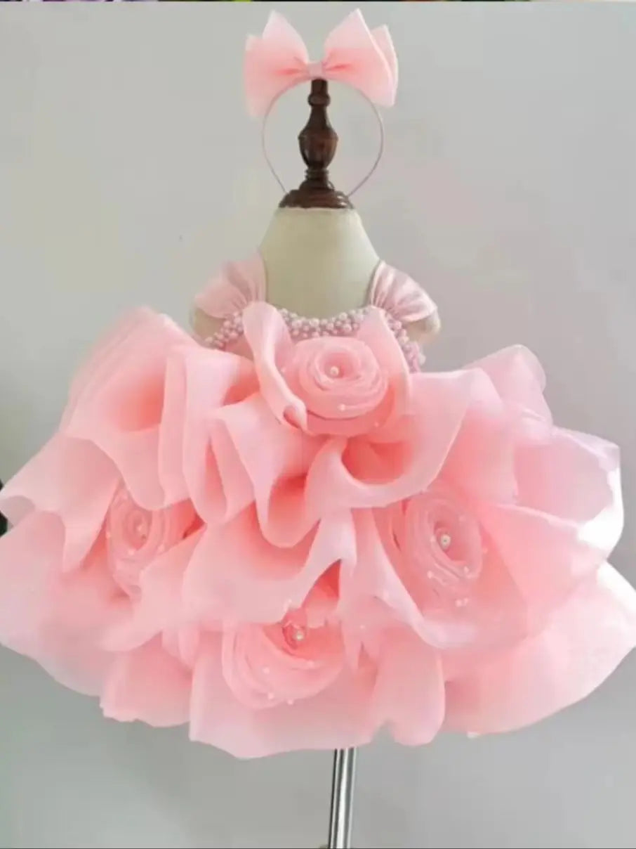 Baby Girl or Boy's Flower Princess Dress Birthday Party Formal Wedding Flower Princess Banquet