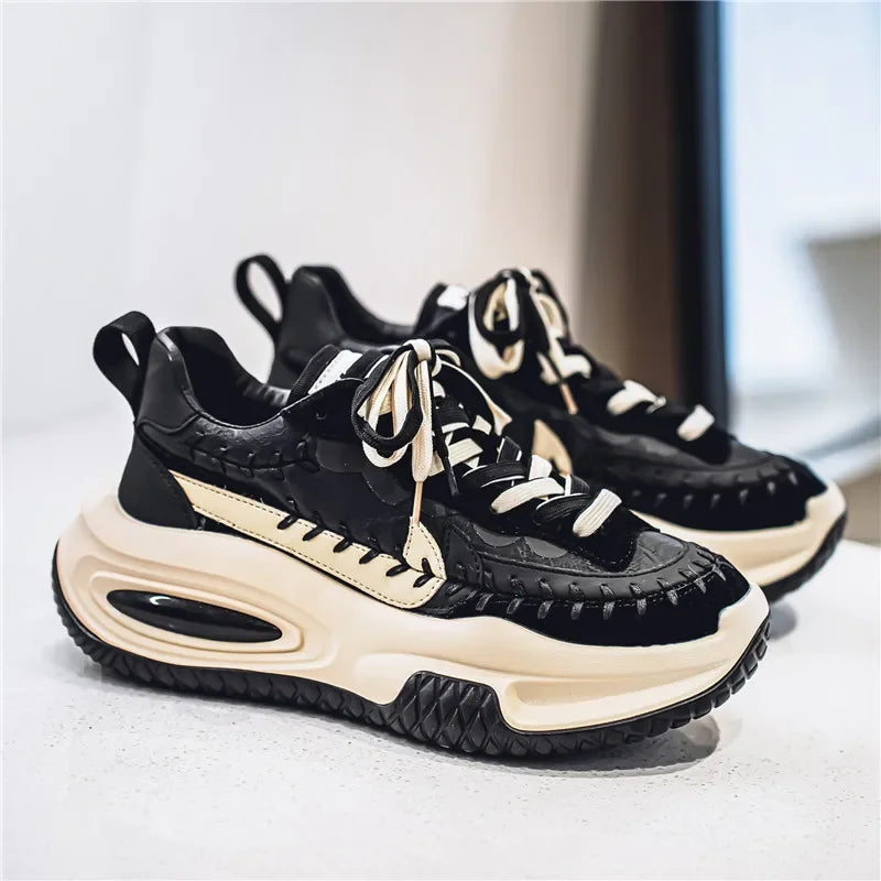 Men's Sneakers Thick Bottom Casual Sneaker Shoes for Men Wear-resistant Apring and Autumn Soft and Comfortable Fashion Non-Slip