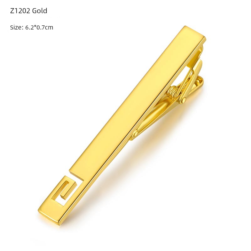 Tie Clip Male Minimalist Silver Fashion Formal Wear All-Match Tie Clip Sub Neckline Clip Laser Sculpture Laser Company Logo