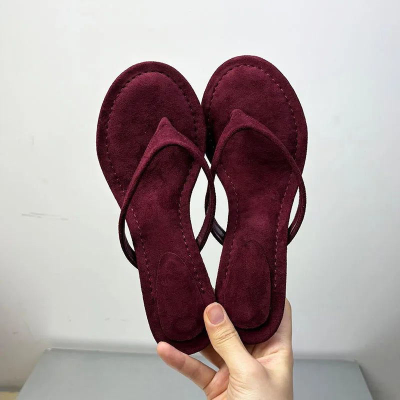 Fashion Round Toe Women Thin Heels Slippers Slides Female Flip flops Sandals Spring Summer Ladies Heeled Slippers Shoes Pumps