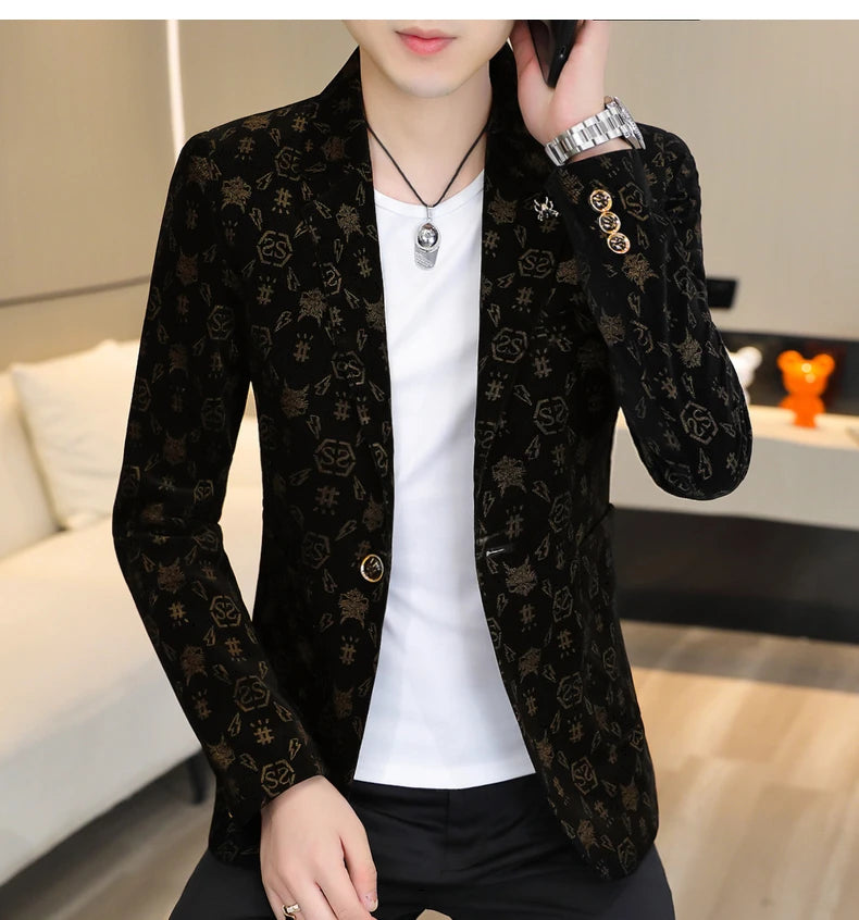 The Main Promotion of New Explosive New Suit Slim Single Suit Comfortable + Casual + Fashion Personality Coat Men's Clothing
