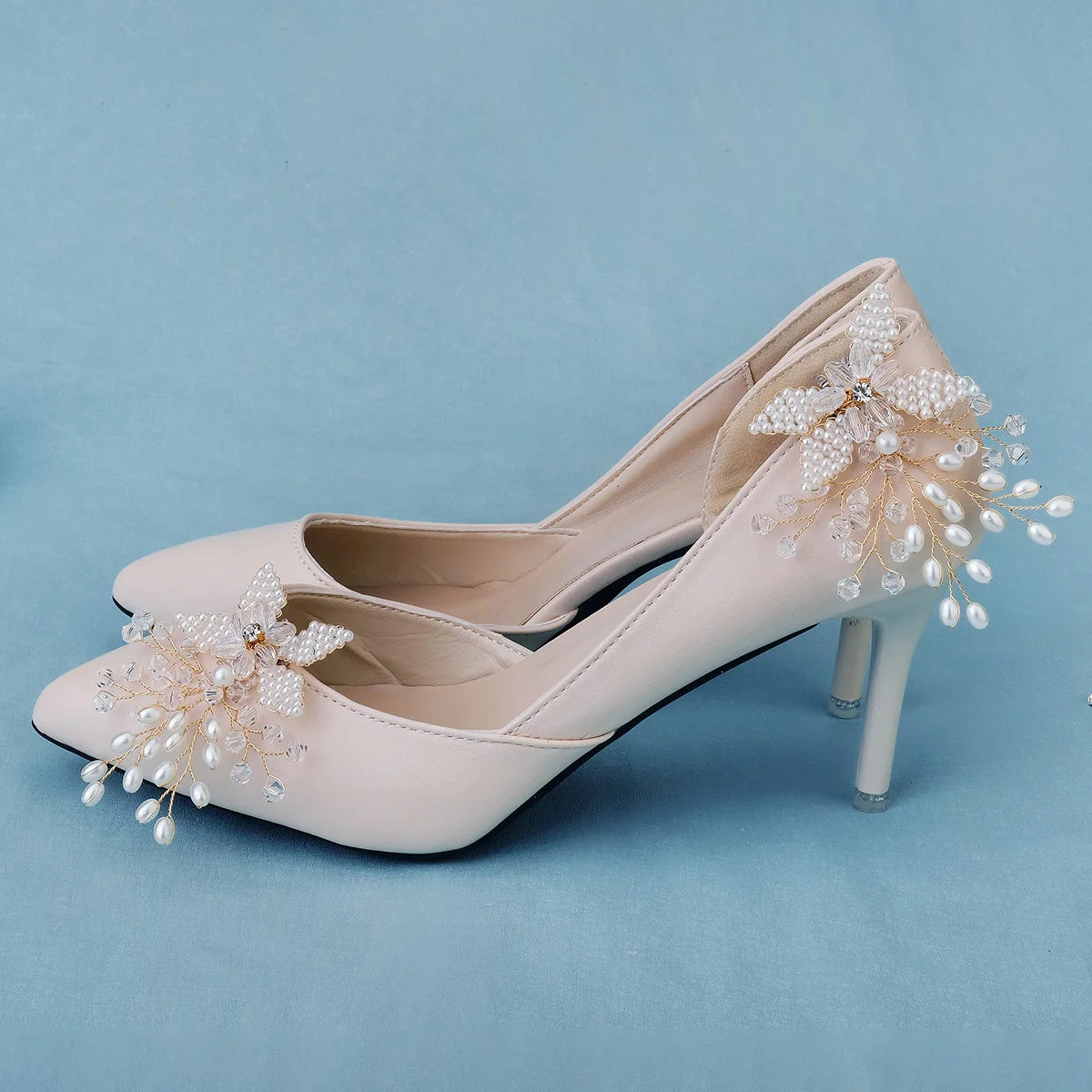 Newest Shinning Rhinestone Shoes Clip Metal Wedding Accessories Crystal Pearl Luxury Shoe Buckle Decorations Gift For Women