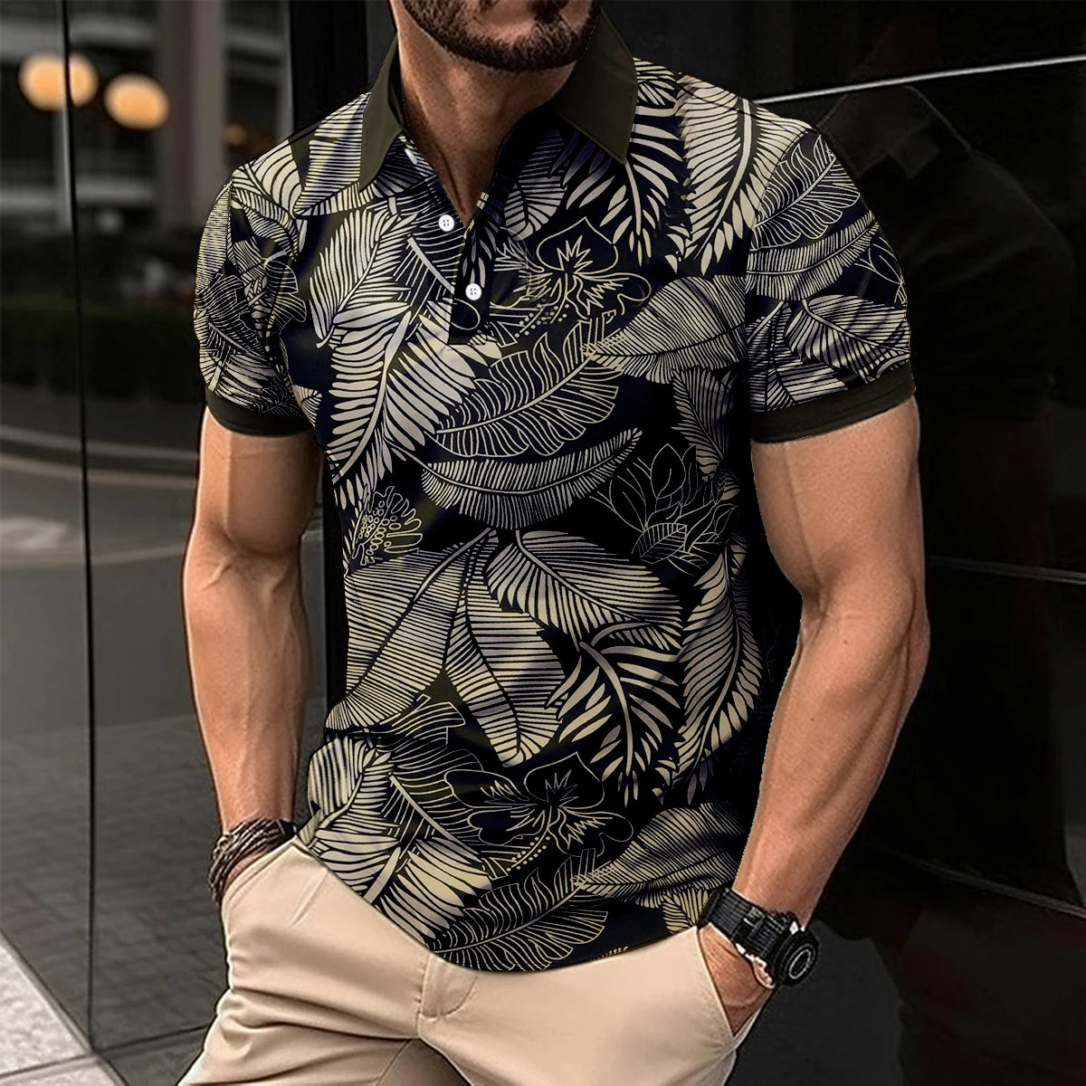 Summer Men's Casual Polo Shirt Spring Summer New Business Leisure Breathable Lapel Polo Shirt for Man
