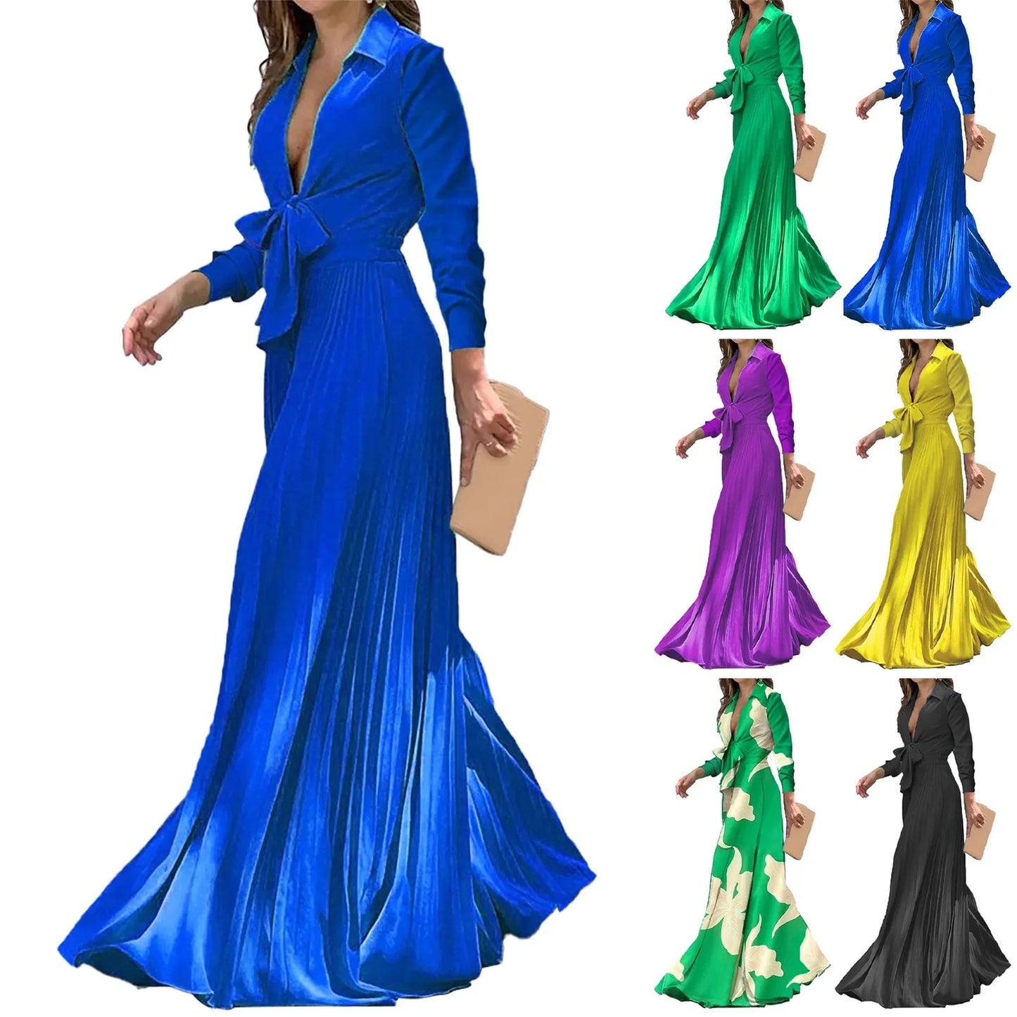 New Years Jumpsuit Women Women Waist High Long Sleeve Sense Green Deep V Neck Light Luxury Women Dress Rompers And Jumpsuits