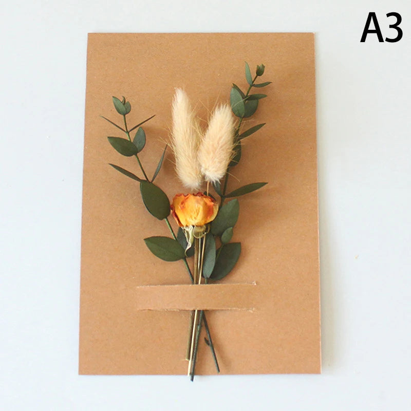 1pc Mini Natural Dry Flowers Bouquet Bridesmaid Boutonnieres Christmas Wedding Decor Valentine's Day DIY Floral Materials