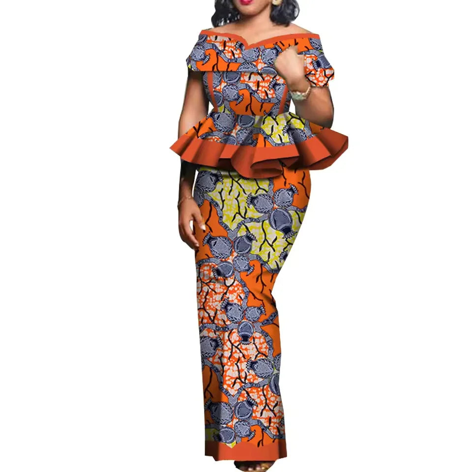 SALE!!! Party African Dress Women Skirt Sets Traditional 2 Pieces Suits Custom Made Dashiki Tops and Skirts Plus Size Clothing