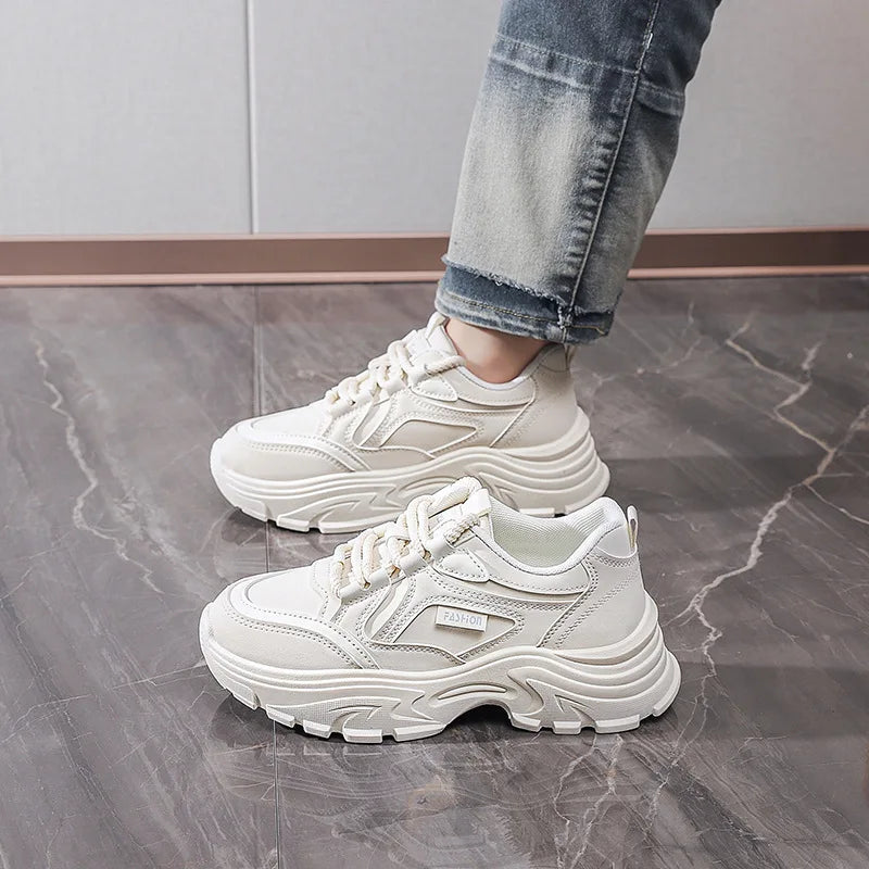 Sneakers for Women Autumn New Style, Korean Version Versatile Thick-Soled Single Shoes, Sports Shoes Running Casual Shoes