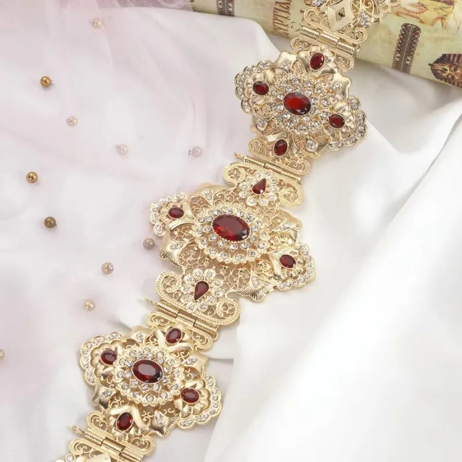 Moroccan metal belt ethnic wedding jewelry Algerian long-distance dress body chain bride belt wedding gift