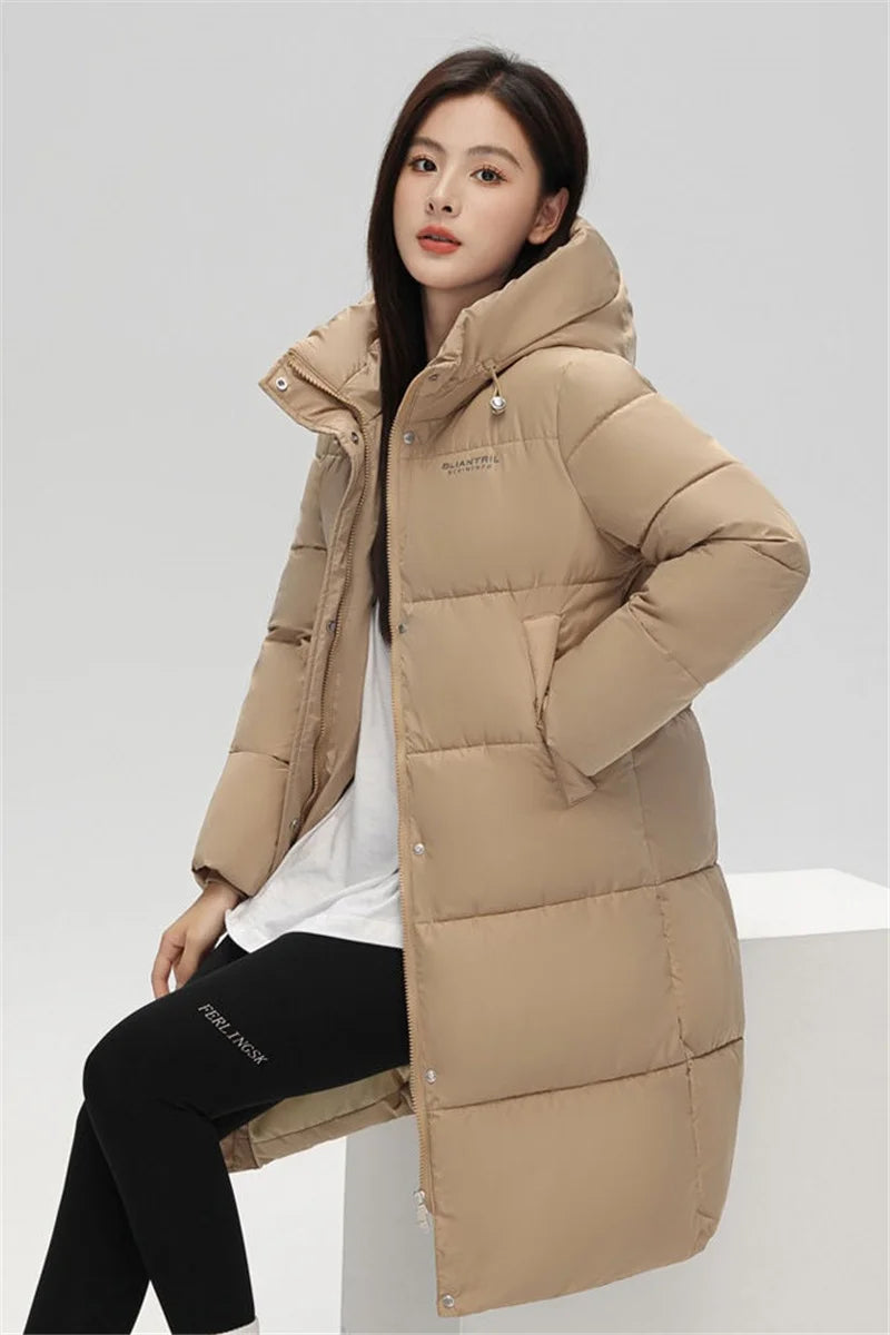 2025 New Long Winter Jacket Women Parkas Down Cotton Jackets Warm Hooded Outwear Female Thick Cold Snow Wear Coats Puffer Jacket