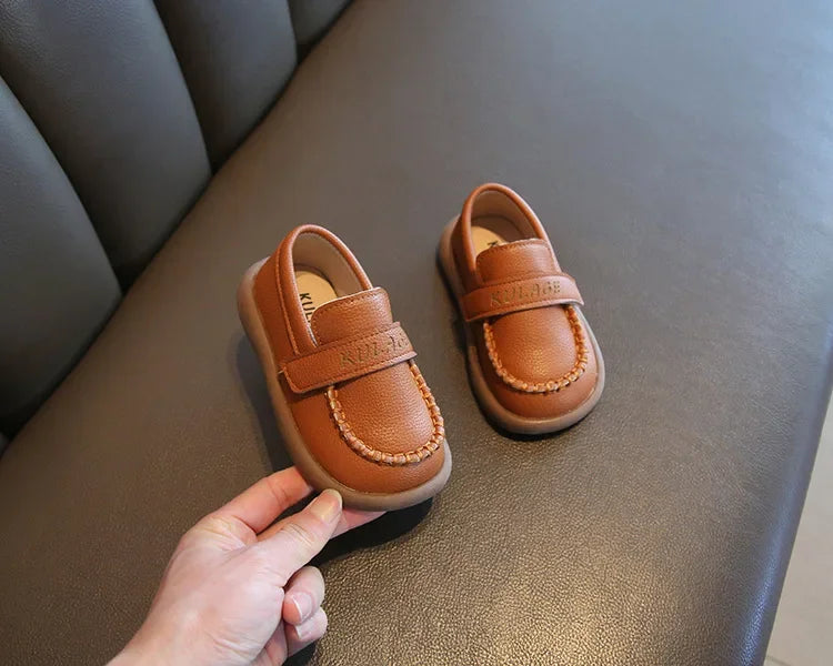 Baby Boys Casual Shoes for Wedding Party Fashion 2025 Spring Autumn Toddlers Kids Leather Shoes Slip-on Loafers Soft Flats New