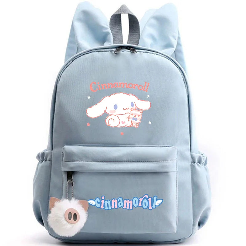 Cinnamoroll School Bags Backpack for Girl Boy Student Teenager Rucksack Women Casual Travel Rabbit Ears Mochila