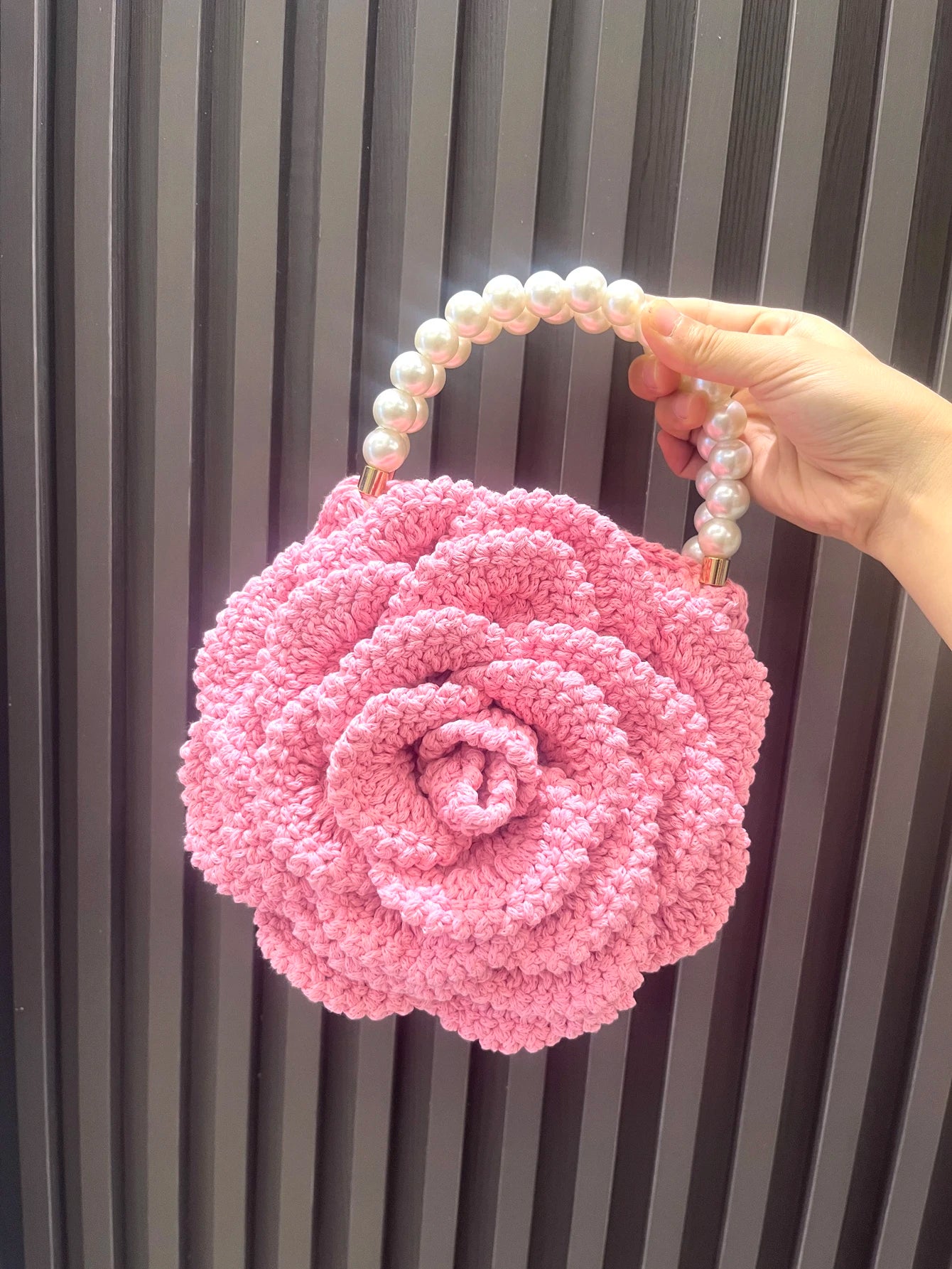 handmade Crochet flower shape Evening clutch Bag Purses and handbag luxury Designer banquet bag Women's bag