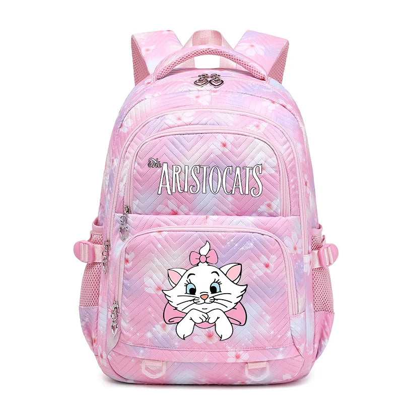 Disney The Aristocats Marie Waterproof Women Backpack Female Travel Bag Backpacks Schoolbag for Teenage Girls Bookbag Mochila