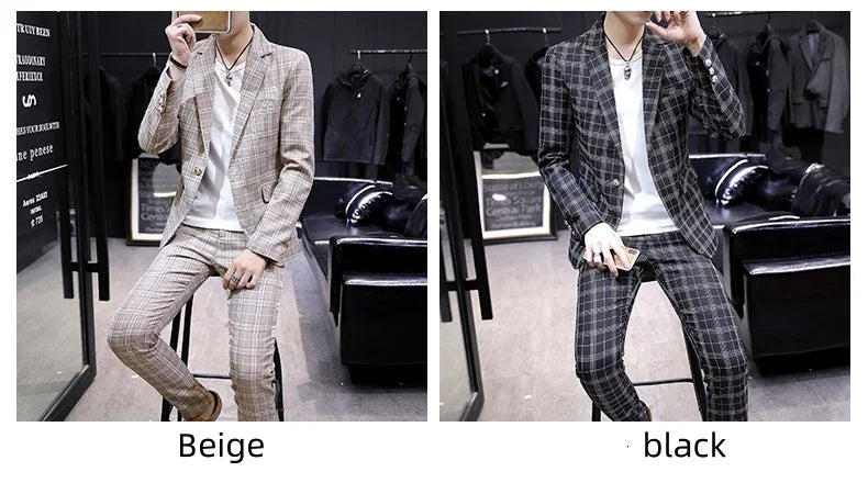 Casual suit jacket fashion loose luffian handsome suit senior sense top single business formal Korean student suit