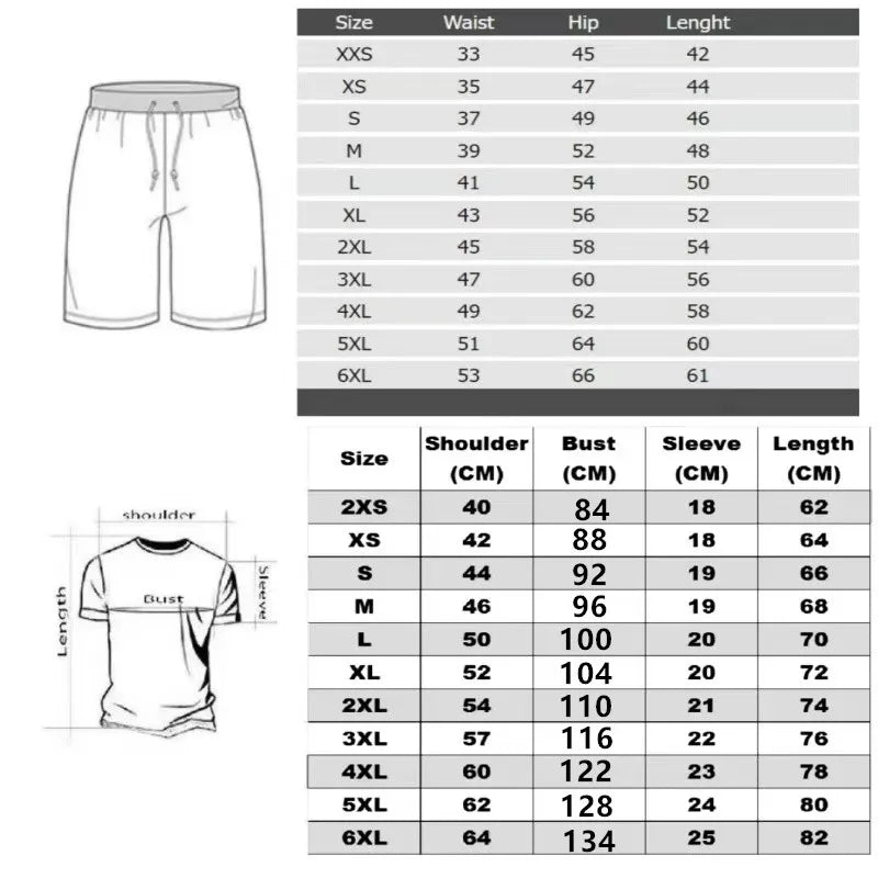 Fashion Tie-dye Pattern Short Sleeve T-Shirt And Short Men's Sets Summer 3D Print Gradient Street Comfort Set Suit 6XL Plus Size