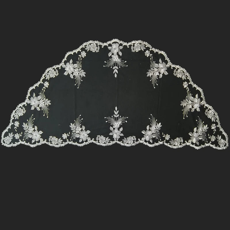 Large Size Half Moon Classic Spanish Style Lace Mantilla Women Head Covering Lace Catholic Veil