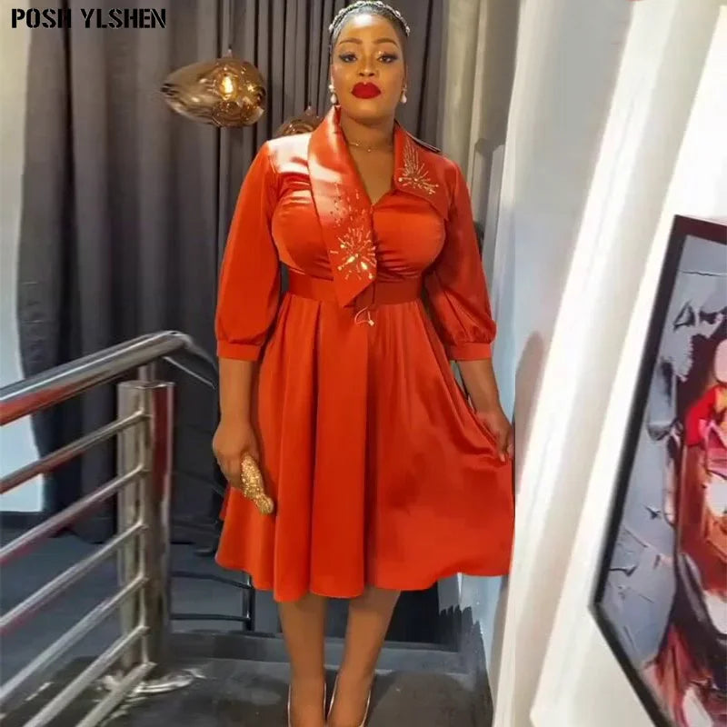 Elegant African Wedding Dresses for Women 2024 Plus Size Turkey Evening Party Dress Dashiki Ankara Outfits Robe Africa Clothing