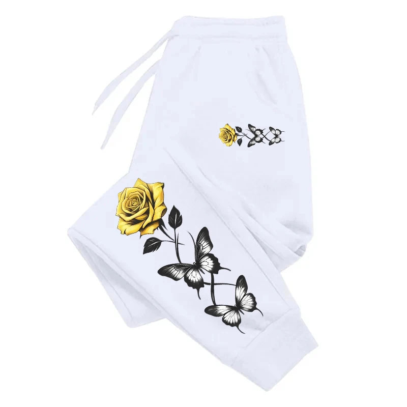 Woman Fashion Sweatpants Soft Drawstring Long Trousers Ladies Daily Casual Sports Jogging Pants All Season Home Outdoor Joggers