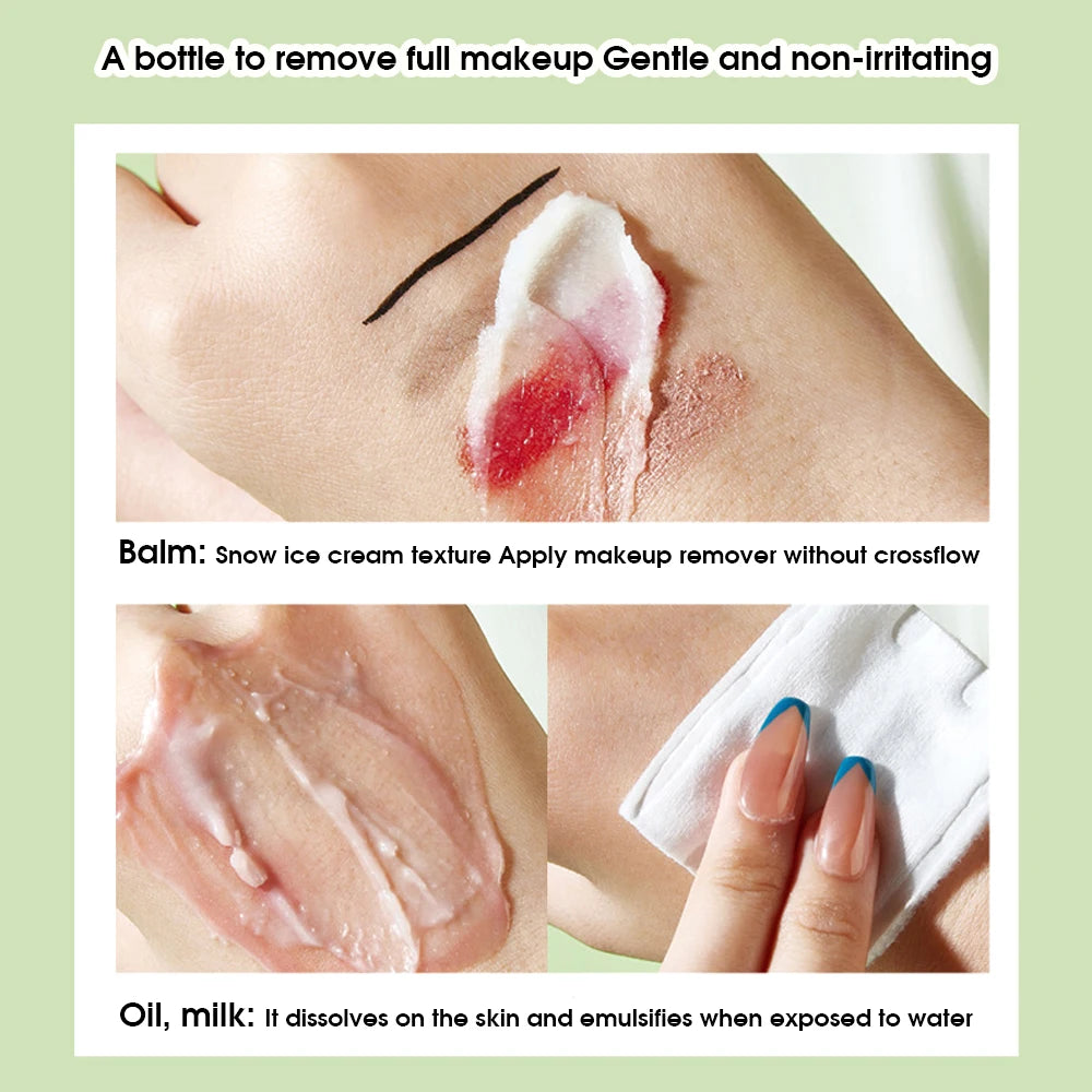 Kiss Beauty Avocado Cleansing Cream - 3-in-1 Eye, Lip, and Face Cleanser, Gentle and Thorough,Take off all your makeup
