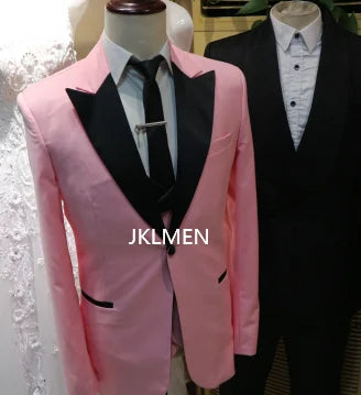 2023 Men 3 Pieces Suits For Men Custom Made Groom Groomsmen Tuxedos Wedding Men Suit Terno Masculino(Jacket+Pant+Vest)