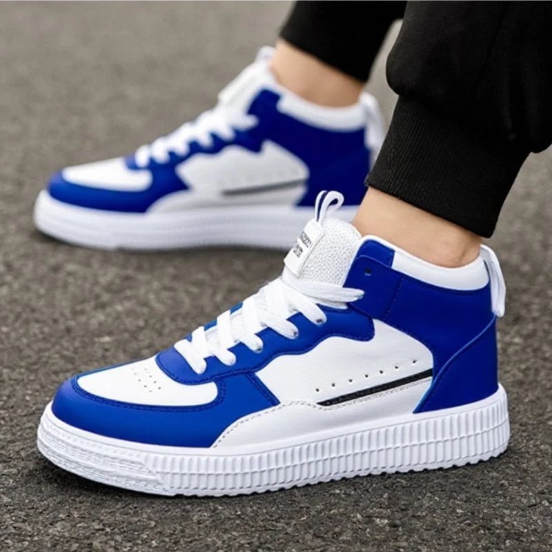 YRZL Mens Sneakers Autumn High Top Shoes Lightweight Non Slip Skatebaord Shoes Unisex Casual Sports Shoes for Man