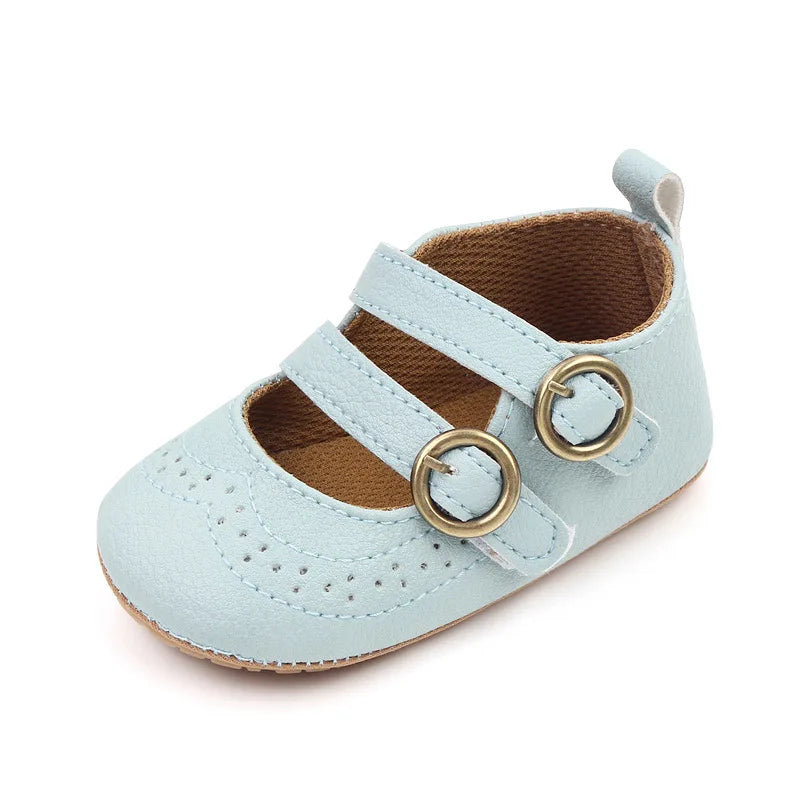Baby Leather Shoe 2025Summer New Shallow Mouth Princess Shoe 0-12M Babys Shoes Soft Sole Anti Slip Baby Walking Shoes Tennis