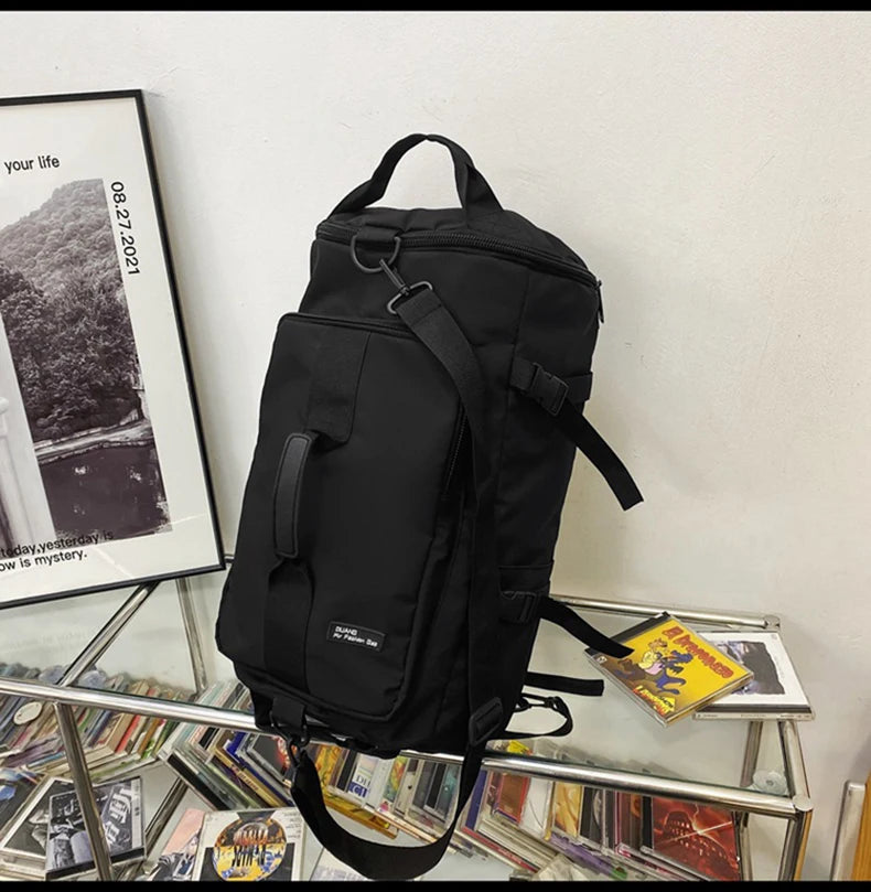Men Large Travel Shoulder Bag Waterproof Sport Duffle Backpack Outdoor Luggage Pack Trip Bucket Rucksack Function Mochila XA380C