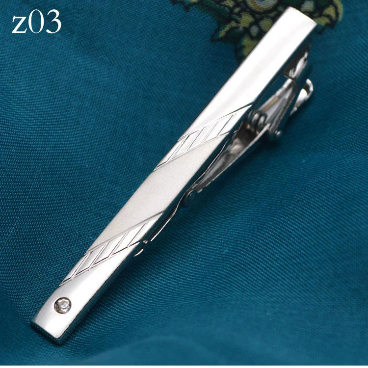 Tie Clip Men's Professional Security Simple British Style Temperament Accessories Men's Business Formal Metal Silver Clip Accessories