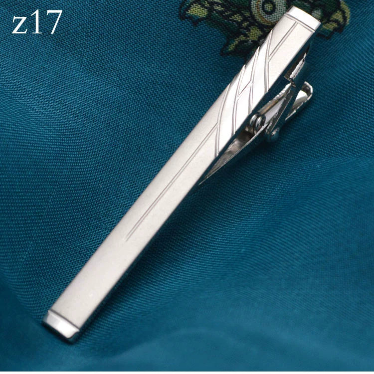 Tie Clip Men's Professional Security Simple British Style Temperament Accessories Men's Business Formal Metal Silver Clip Accessories