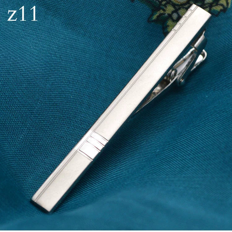 Tie Clip Men's Professional Security Simple British Style Temperament Accessories Men's Business Formal Metal Silver Clip Accessories
