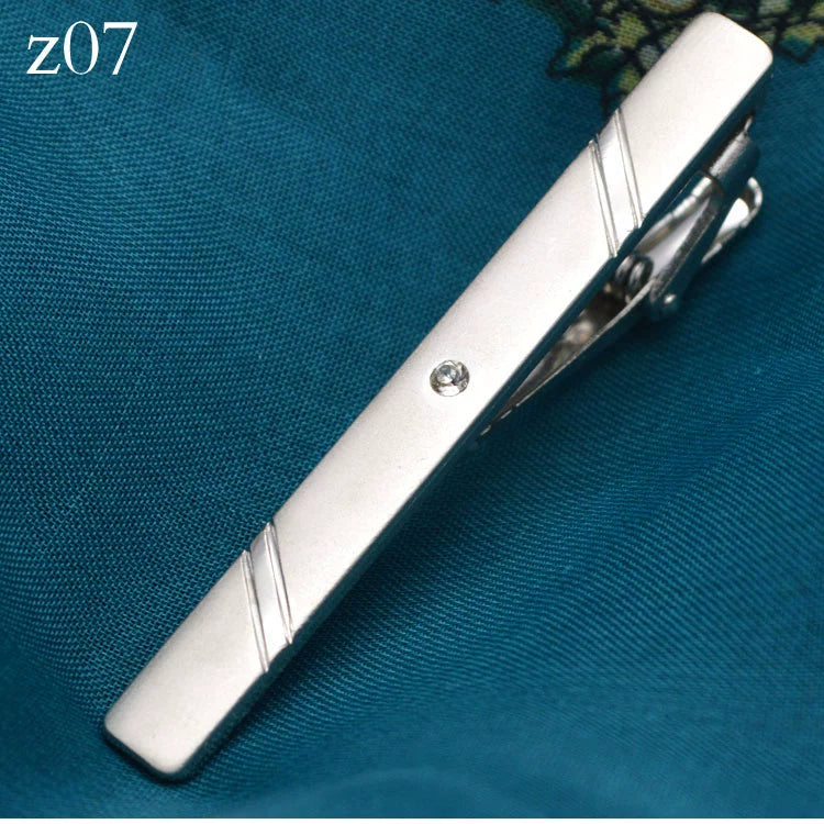 Tie Clip Men's Professional Security Simple British Style Temperament Accessories Men's Business Formal Metal Silver Clip Accessories