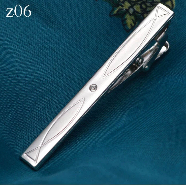 Tie Clip Men's Professional Security Simple British Style Temperament Accessories Men's Business Formal Metal Silver Clip Accessories