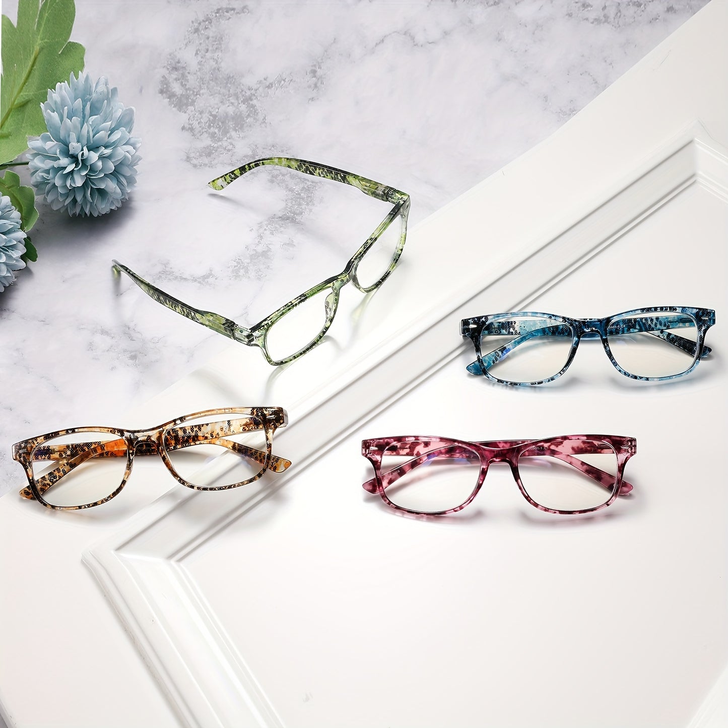 4Pack Women's Anti-blue Glasses, Women's Computer Glasses, Anti-glare Glasses