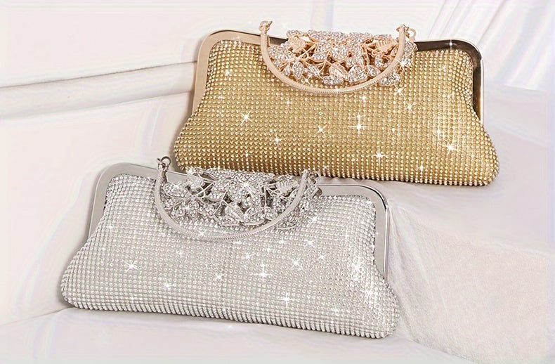 Elegant Glittering Rhinestone Clutch Bag - Sparkling Evening Handbag for Women, Perfect for Wedding, Party, Prom, Carnaval, Music Festival, and Formal Occasions - Classic, Stylish, and Durable Accessory