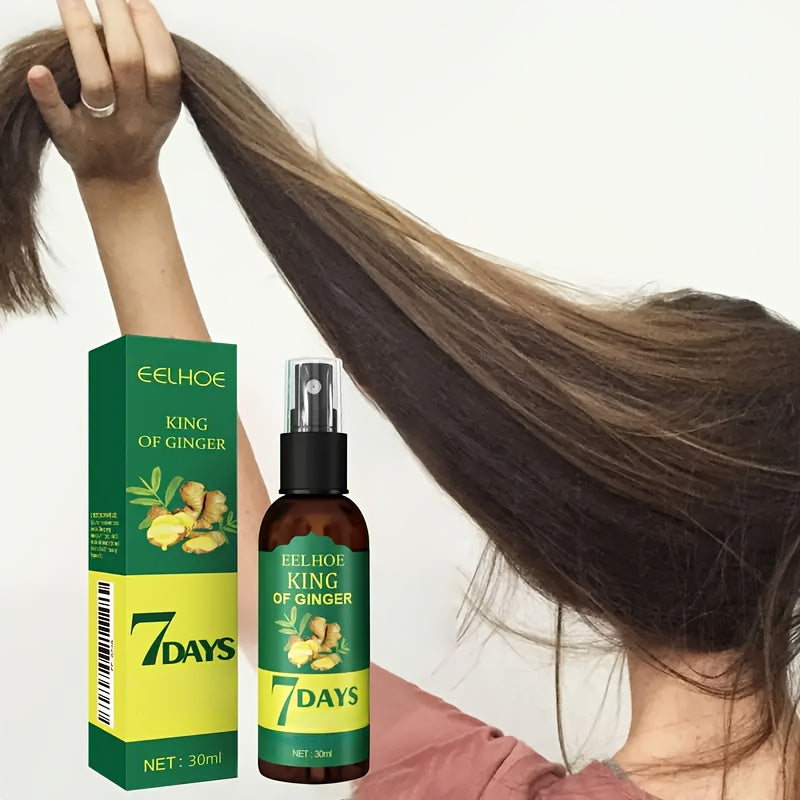 2pcs 7 Days Ginger Hair Spray, Ginger Hair Oil & Biotin Hair Serum - Specially Designed For Men & Women With Thin & Dry Damaged Hair - Essential Oil Hair Care Liquid.