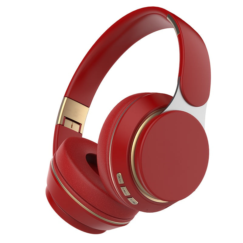 Wireless Headphones, Portable Over Ear Headphones, Foldable Headphones With Mic, FM Radio, 3.5MM AUX Cable, Soft-Earpads, Support TF Card Play For Travel Home Office Cellphone PC