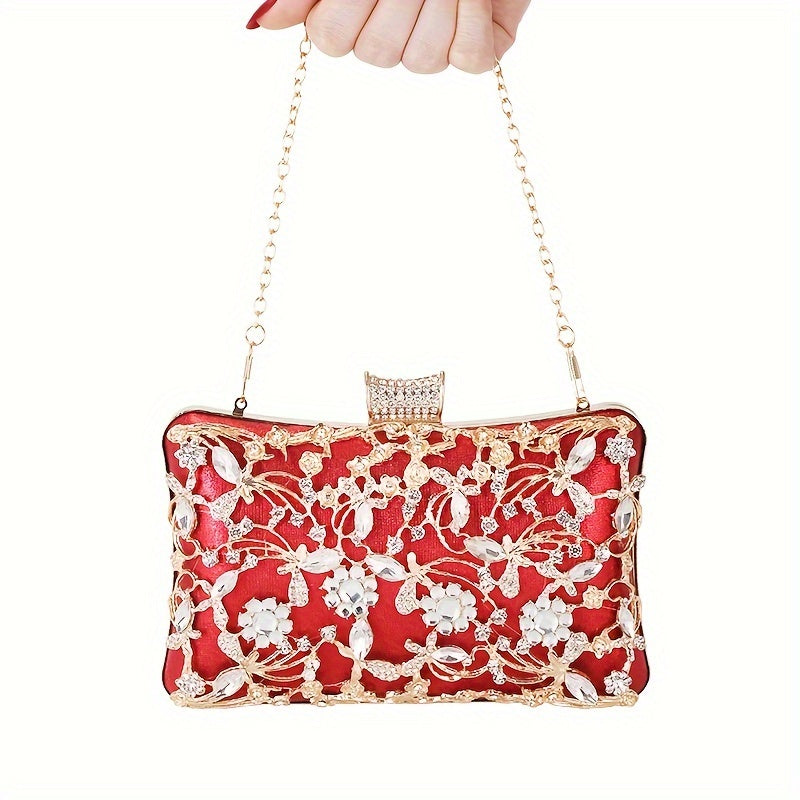 Glamorous Sparkling Rhinestone Evening Bag - Classic & Stylish Banquet Handbag for Women - Durable Formal Purse Perfect for Weddings, Parties & Proms - A Fashion Statement for Special Occasions