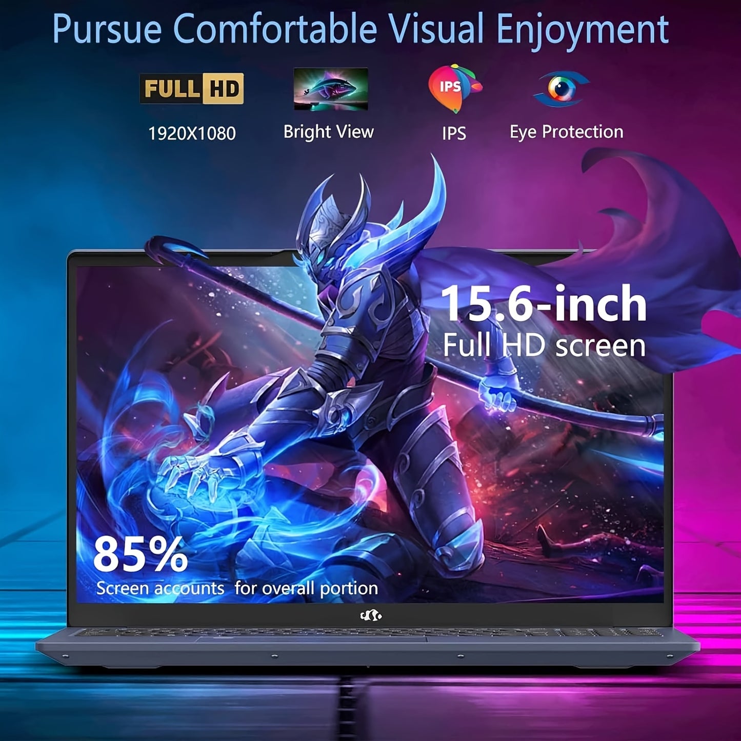 15.6 Inch High-Performance Laptop, Intel Pentium Quad-Core N100 (Beat to I3-1115G4, Up to 3.4GHz), RAM 8GB/16GB, SSD 256GB/512GB/1TB Full HD Laptop for Student And Business, Ultra-Thin And Lightweight Notebook PC Computer for