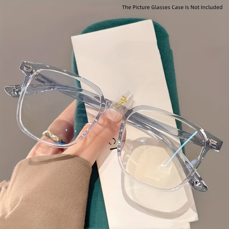 Stylish TR Square Frame Glasses - Ultra-Lightweight, Clear Lens, Casual Fashion, Computer Eyewear for Women and Men - Perfect for Everyday Wear