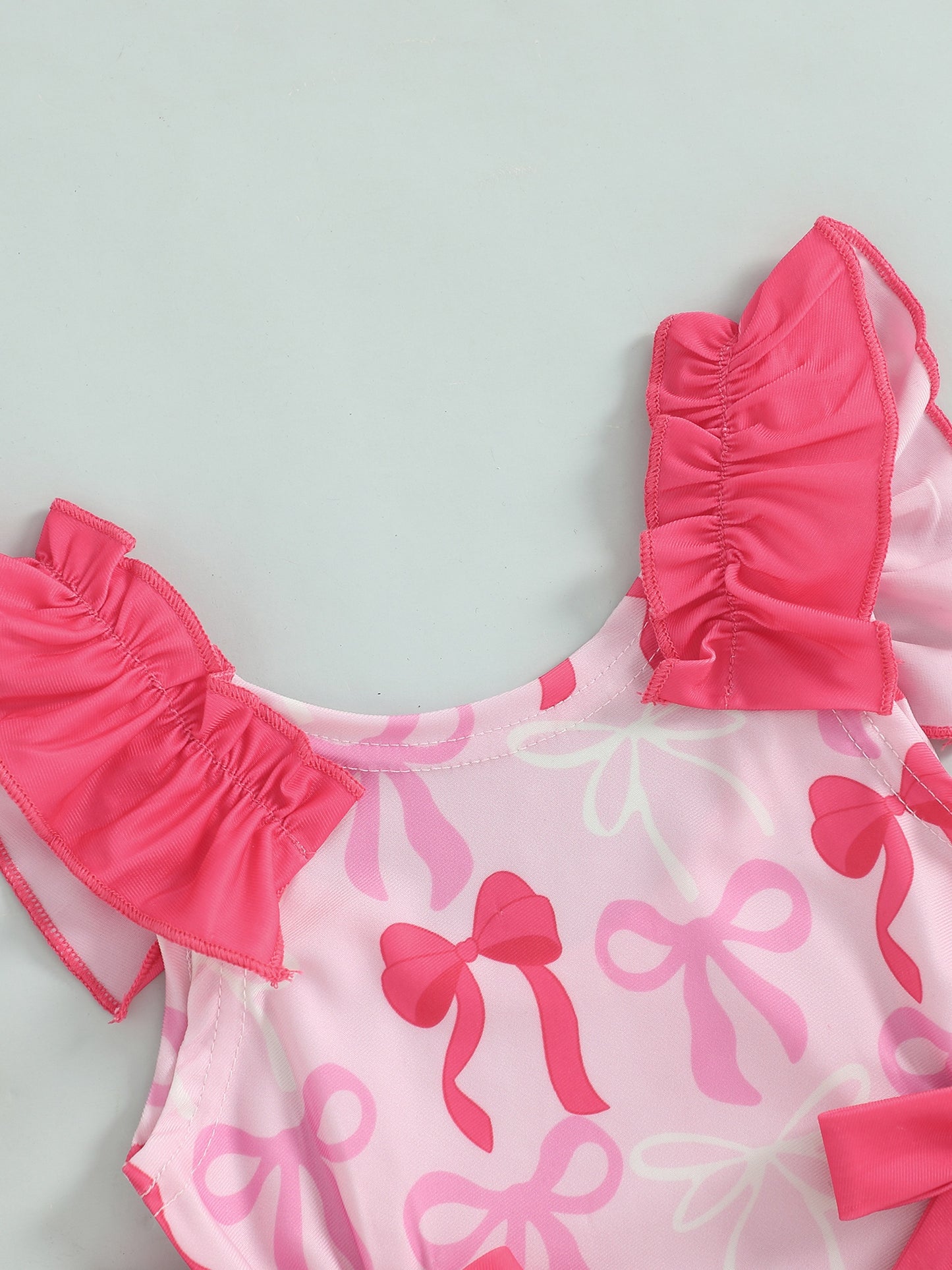 Toddler Girl Summer Tank Swimsuit Shell Print Romper Sleeveless U-Neck Bathing Suit Ruffled Beachwear