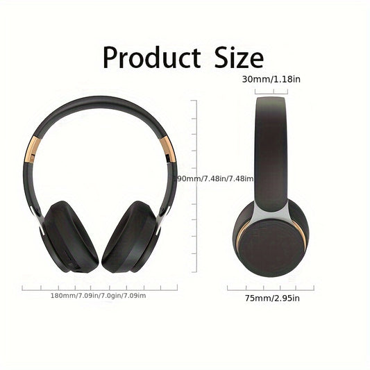 07S Wireless Over-ear Headphones - Hifi Surround Bass, Foldable Design, 400mAh Battery | Wireless, Wired, TF Card, Radio Mode for Sports, Games